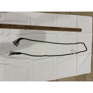 Antique Art Deco Sautoir SeedBead Iridescent Carnival Glass Flapper Necklace 54"